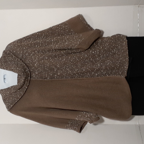Style & Co. Sweaters - STYLE & COMPANY Beige/Brown Cowl Neck Sweater. Size S